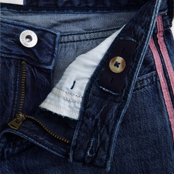 Abercrombie Kids Low Rise Baggy Jeans Size 5/6 Long NWT Pink Striped Bow Details - Picture 4 of 12